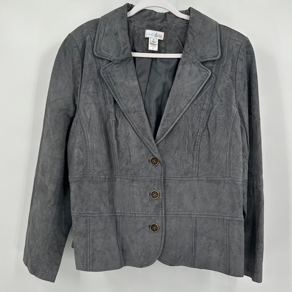 Womens Old Money Suede Jacket Size 1X Quiet Luxury Minimalist Professional